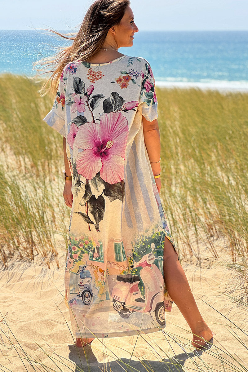 Cream Glitter Knit “La Dolce Vita” Caftan