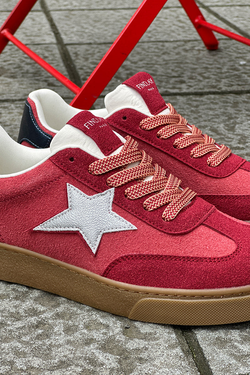 Red Vintage Star Sporty Sneakers