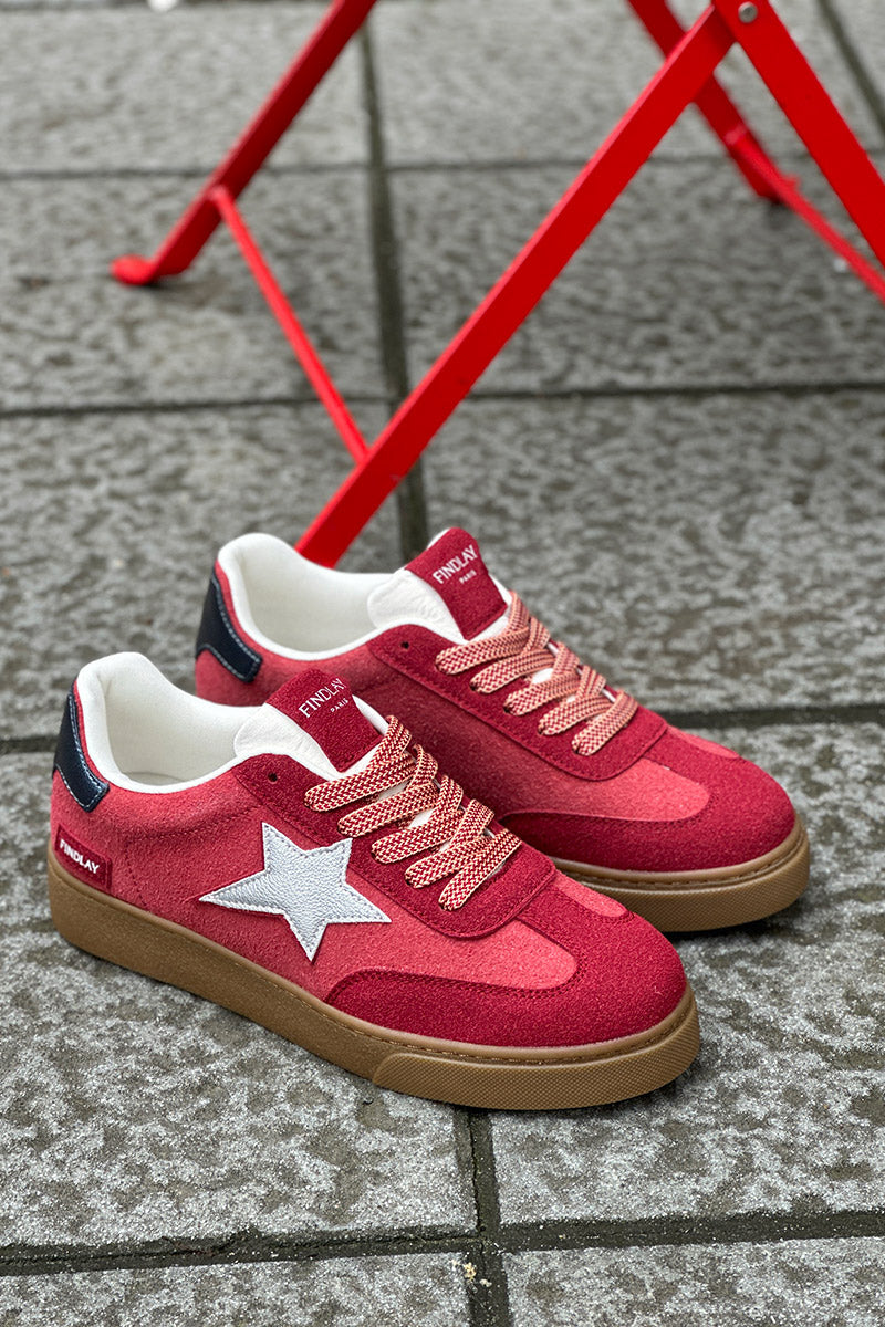 Red Vintage Star Sporty Sneakers