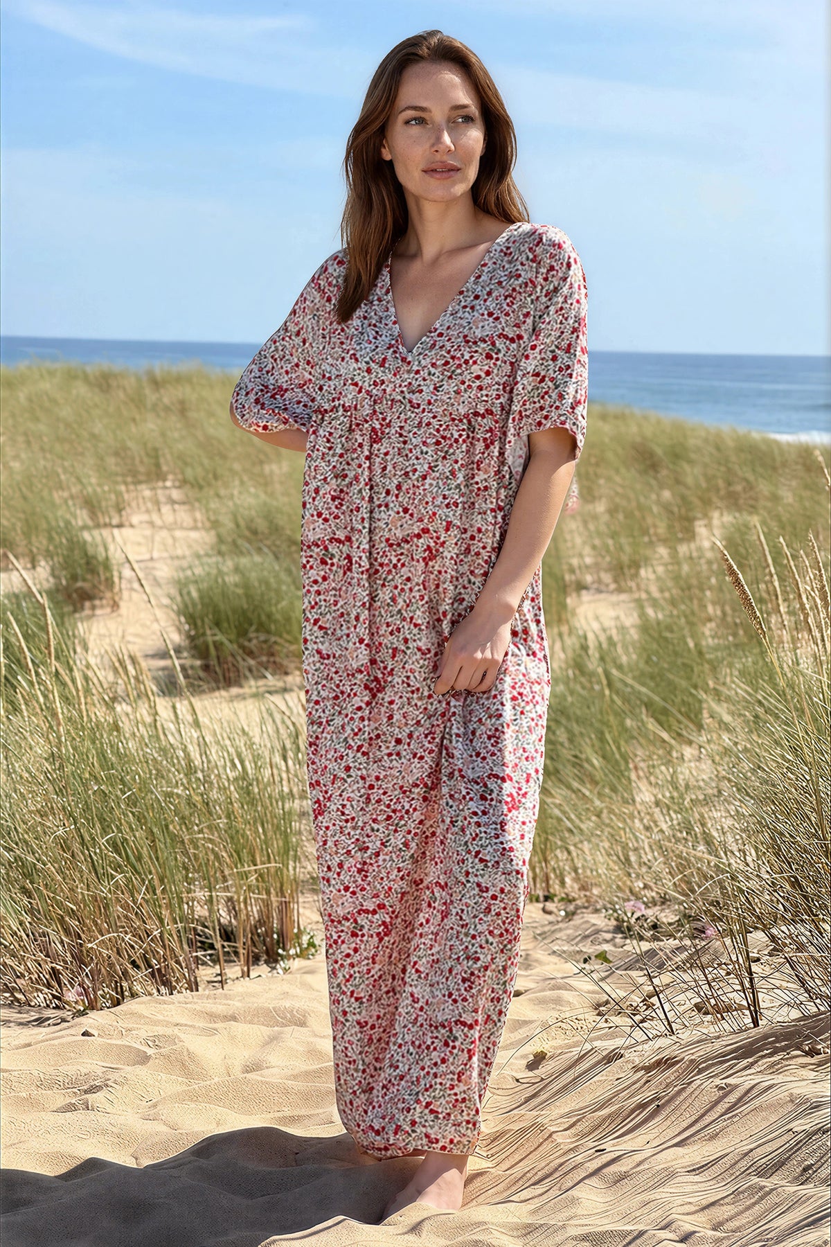 ditsy floral maxi dress - Summer Dress for Women - Red - One Size which may also help Color:#3 Black MINDFULLY-MADE U.S. Marine Corps Dress