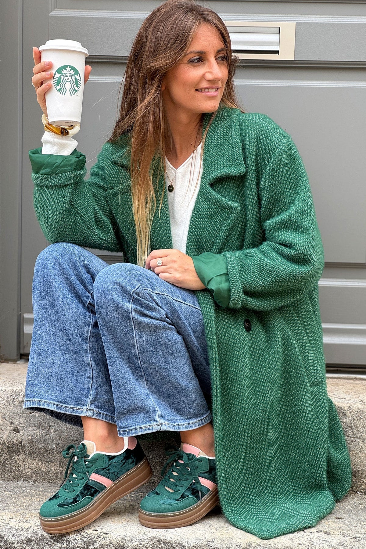 Teal Velvet and Suede Sport Stripe Sneakers