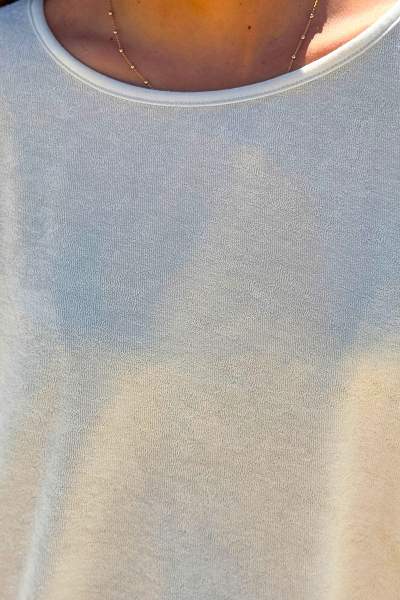 Cream Terry Cloth Blouse