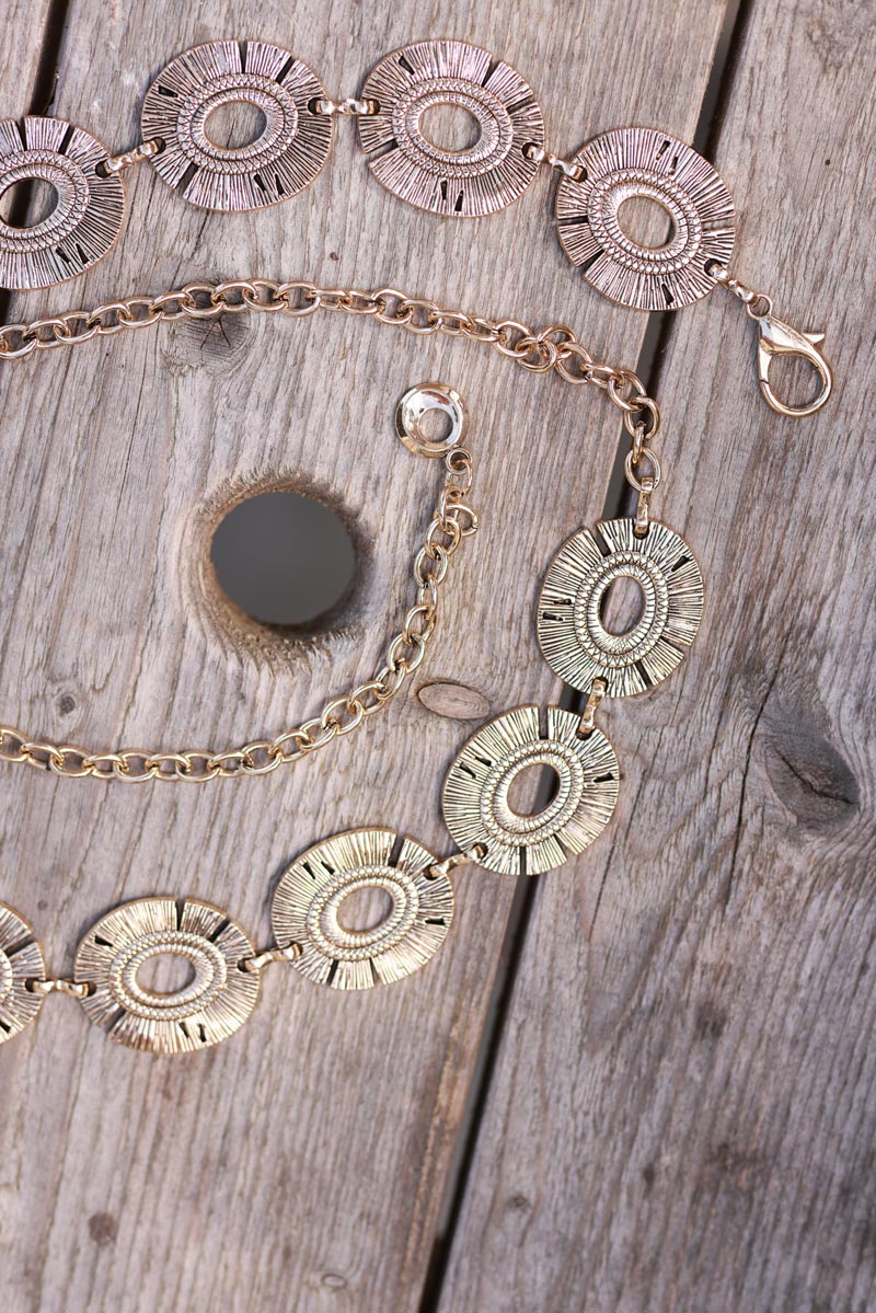 Antique Golden Medallions Necklace
