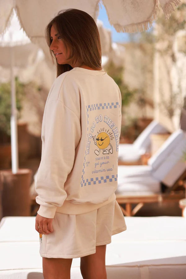 Beige Cool Sunshine Jersey Sweater