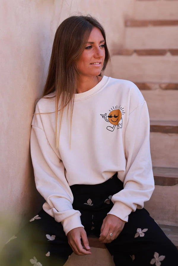 Beige Cool Sunshine Jersey Sweater