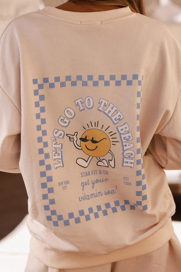 Beige Cool Sunshine Jersey Sweater