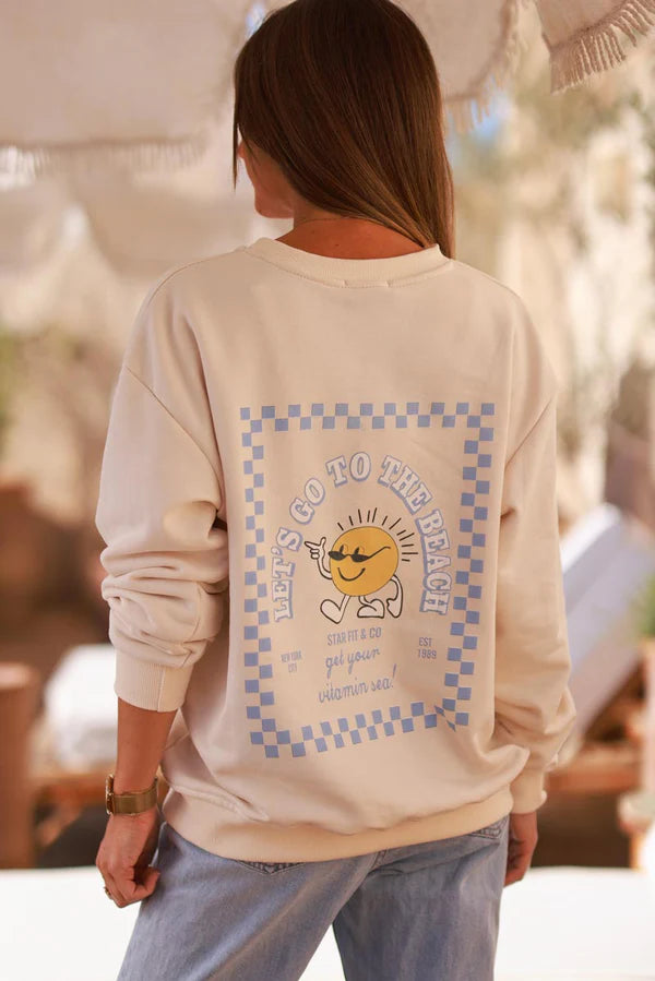 Beige Cool Sunshine Jersey Sweater