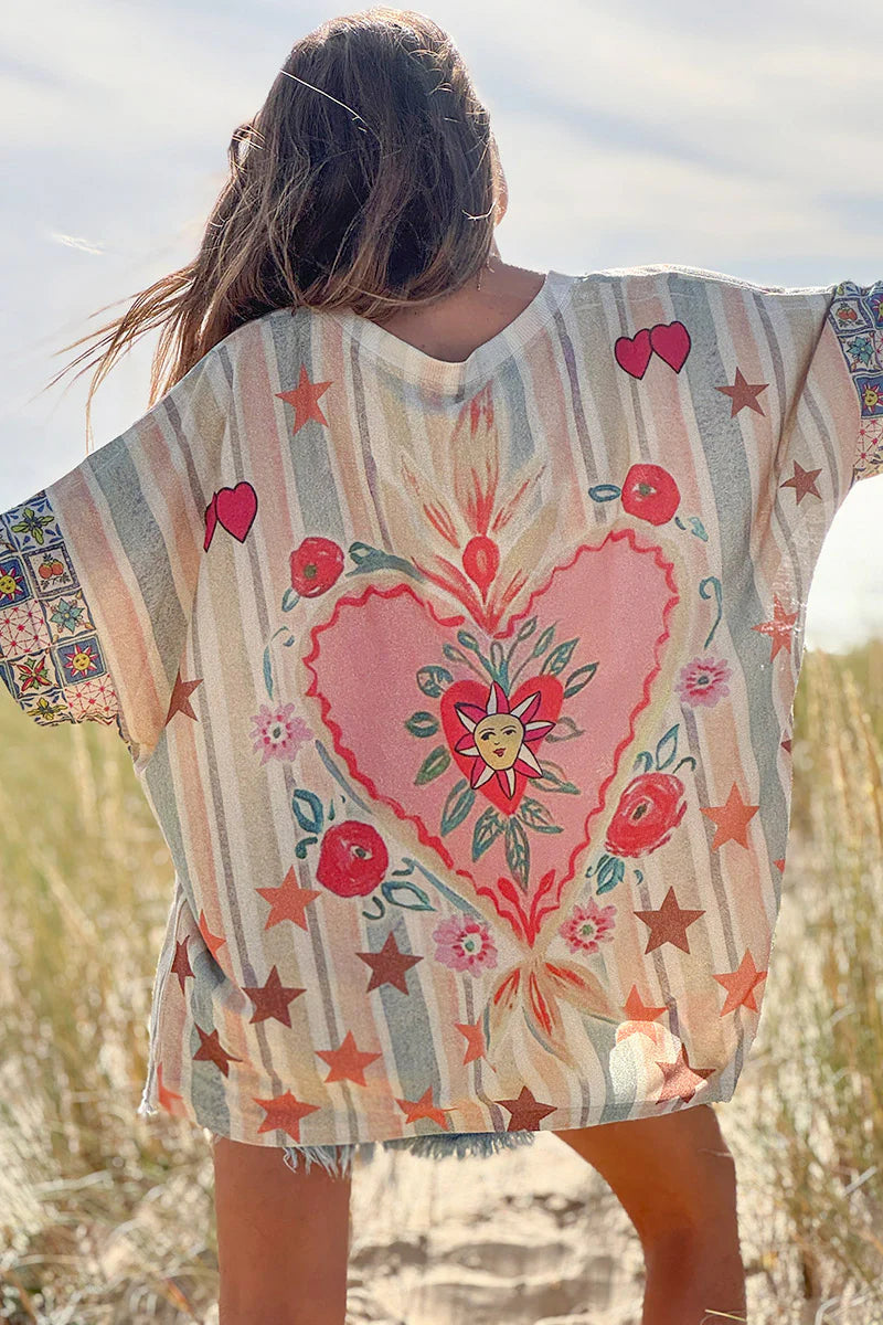 Beige Meditations Glitter Knit Top