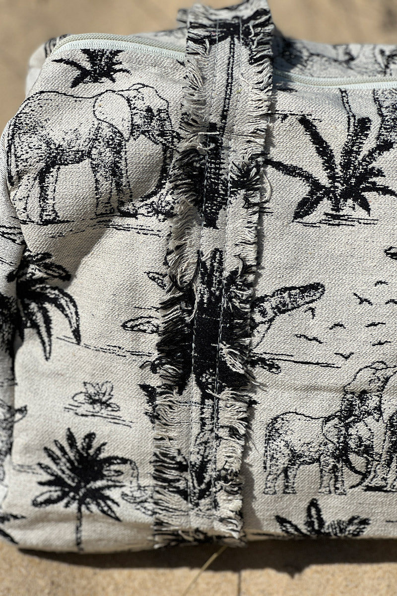 Black Tropical Delights Weekender Bag