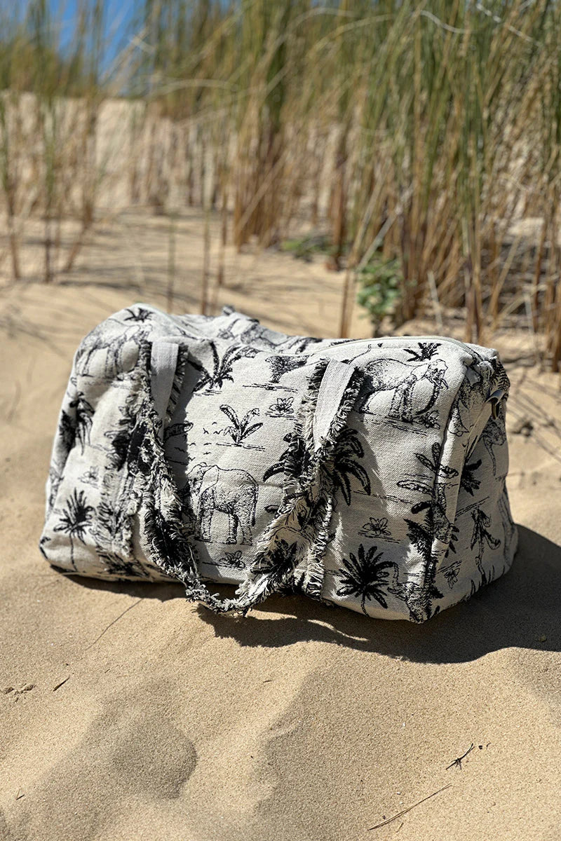 Black Tropical Delights Weekender Bag