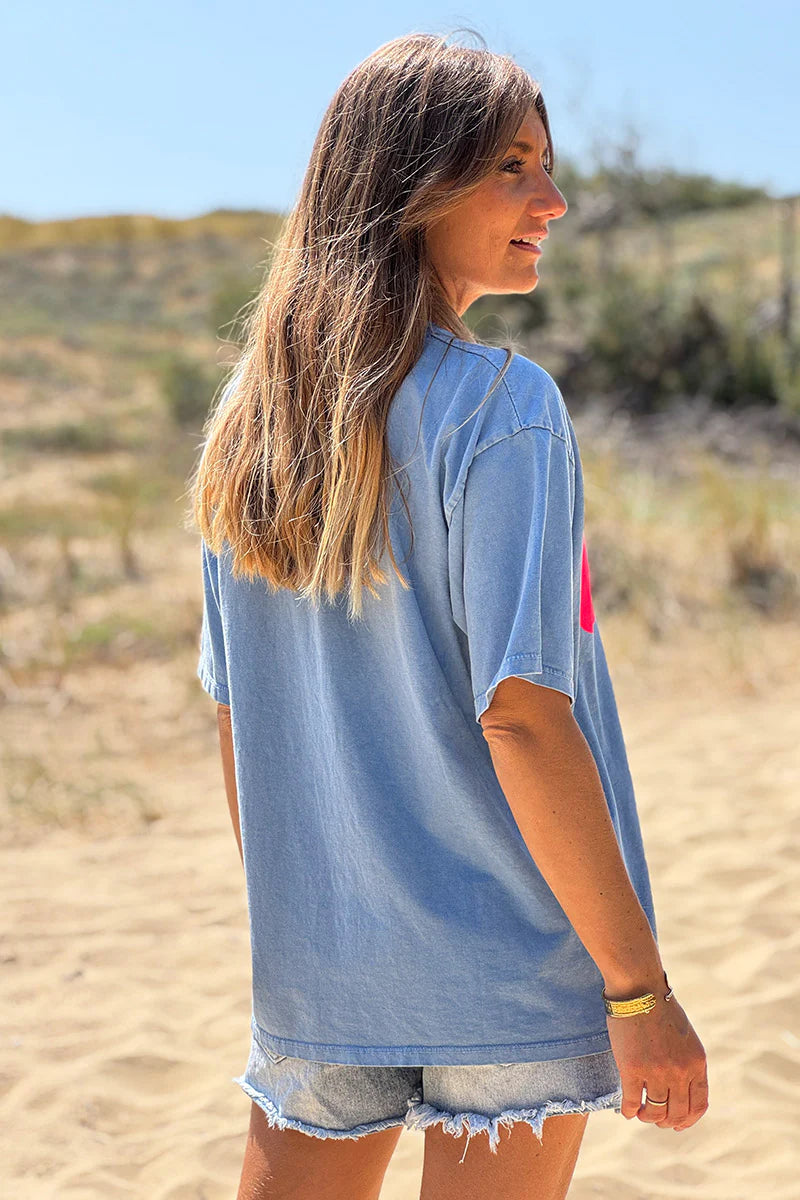 Blue “CIAO” Italian Tee