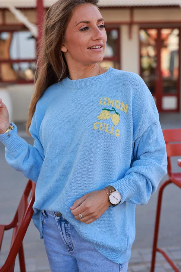 Blue Limoncello Knit Sweater