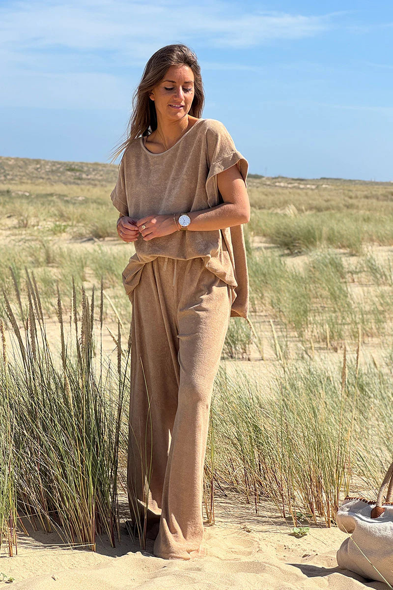 Cafe Terry Cloth Blouse