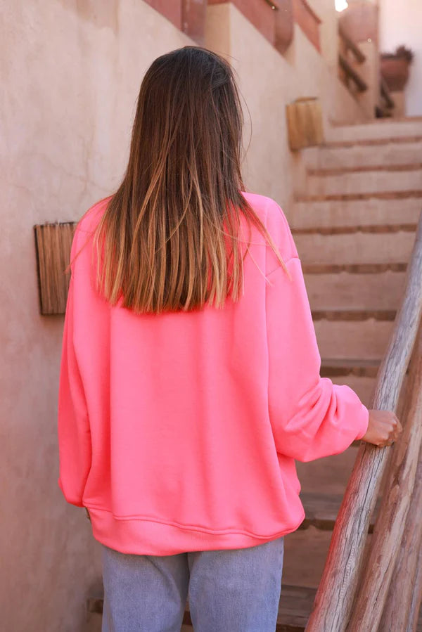 Flash Pink “Have a Good Day!” Sweater