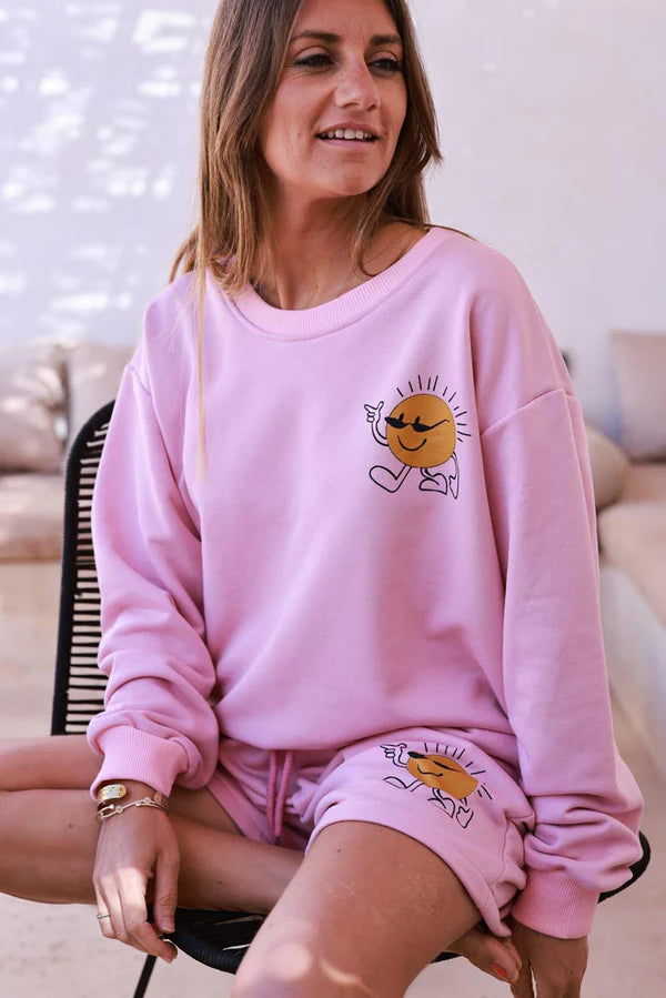 Light Pink Cool Sunshine Jersey Sweater