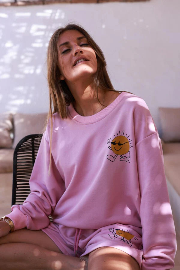Light Pink Cool Sunshine Jersey Sweater