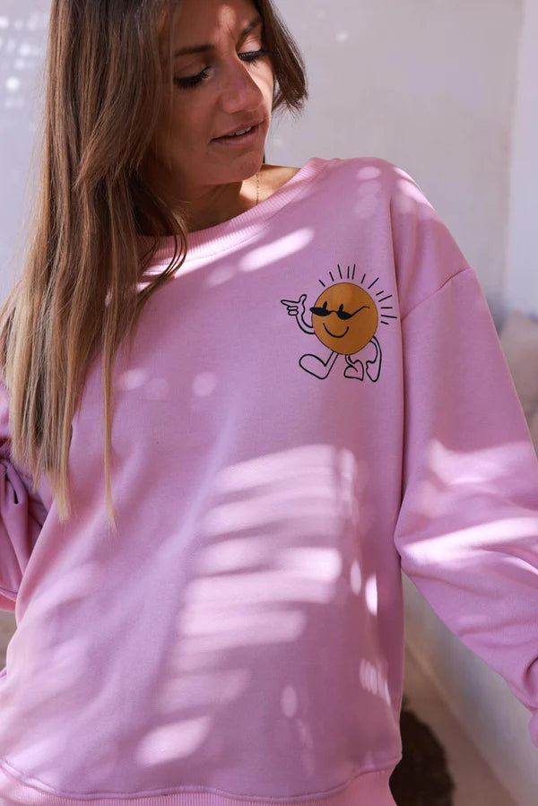 Light Pink Cool Sunshine Jersey Sweater