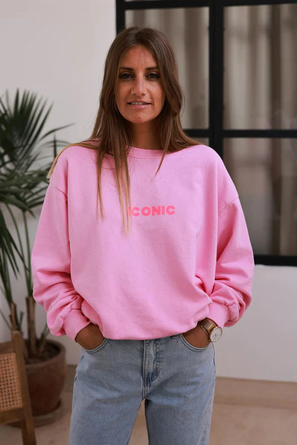 Light Pink Iconic Jersey Sweater