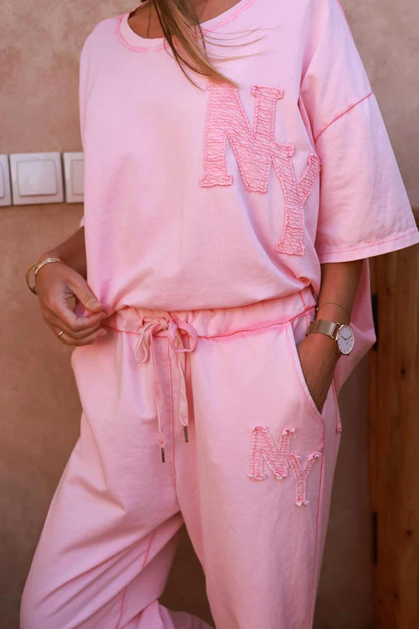 Light pink NY Jersey Knit Tee