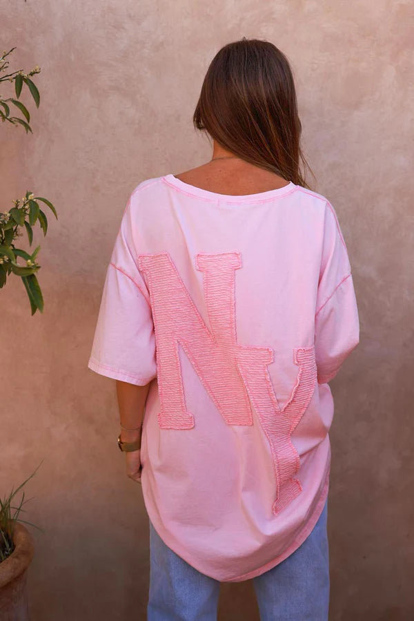Light pink NY Jersey Knit Tee