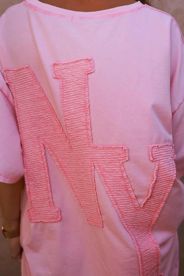 Light pink NY Jersey Knit Tee