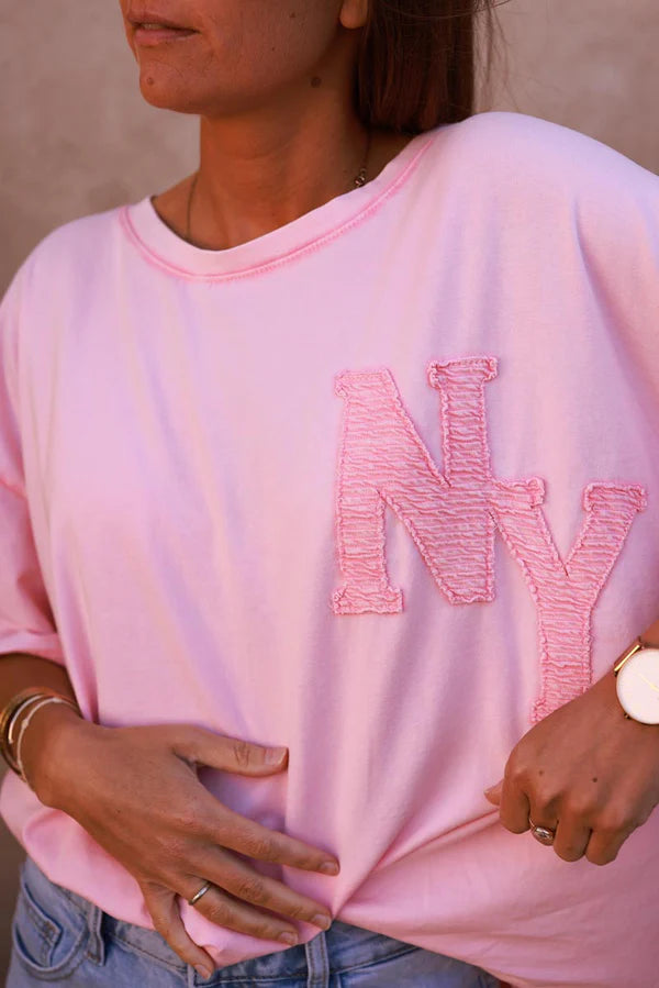 Light pink NY Jersey Knit Tee