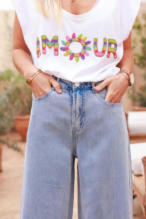 Light Wash Vintage Wide-Leg Jeans