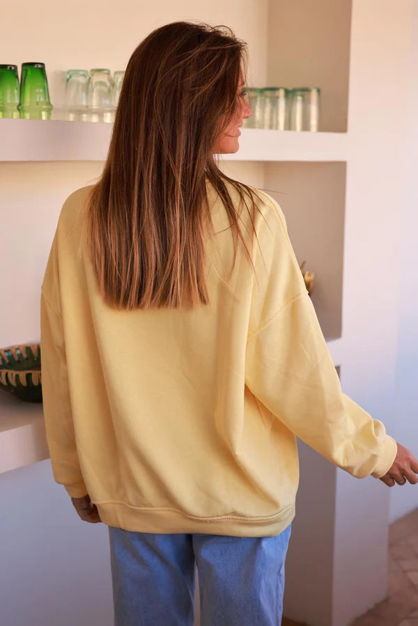 Light Yellow Cherry Vacation Sweater