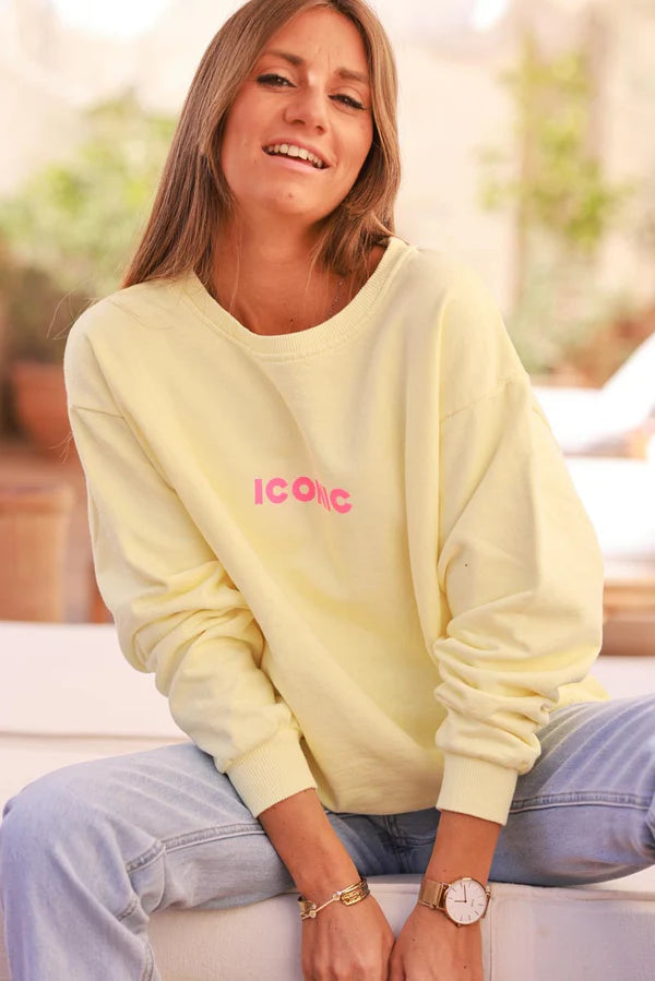 Light Yellow Iconic Jersey Sweater