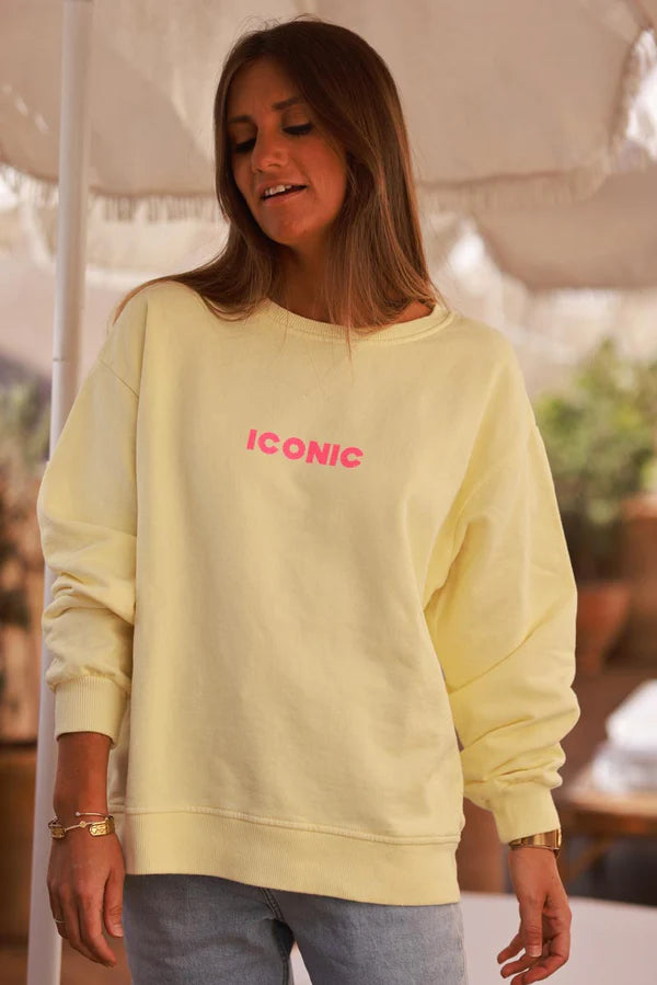 Light Yellow Iconic Jersey Sweater