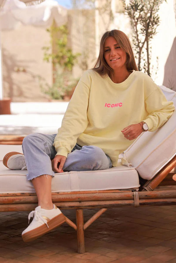 Light Yellow Iconic Jersey Sweater