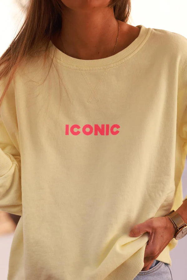 Light Yellow Iconic Jersey Sweater