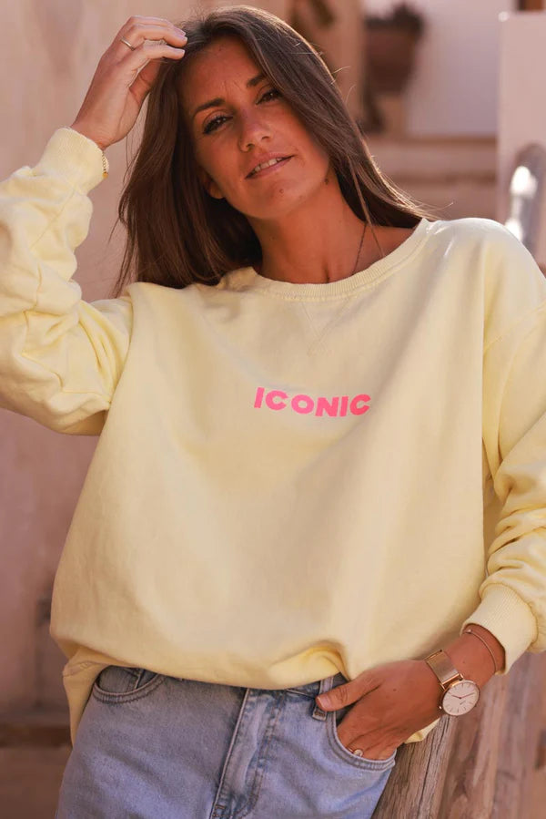 Light Yellow Iconic Jersey Sweater