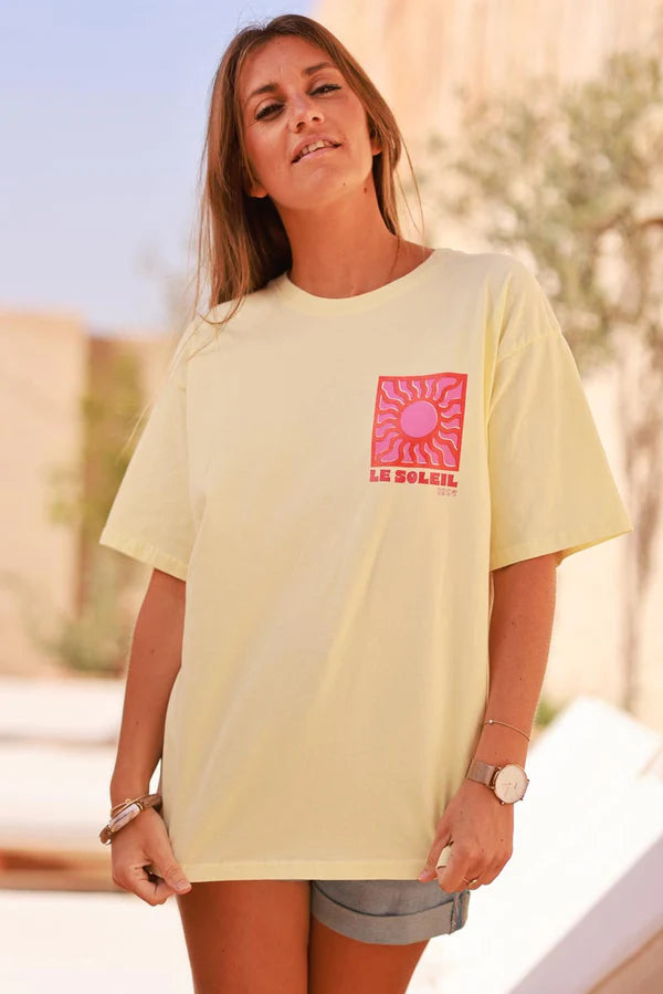 Light Yellow Le Soleil Jersey Tee