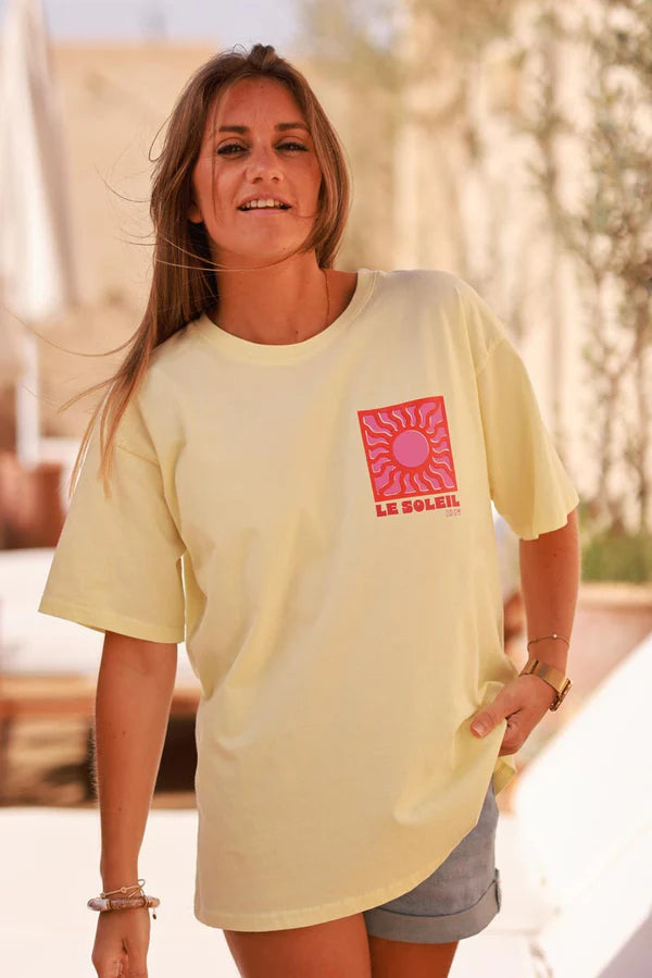 Light Yellow Le Soleil Jersey Tee