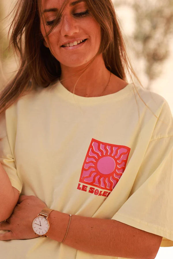 Light Yellow Le Soleil Jersey Tee