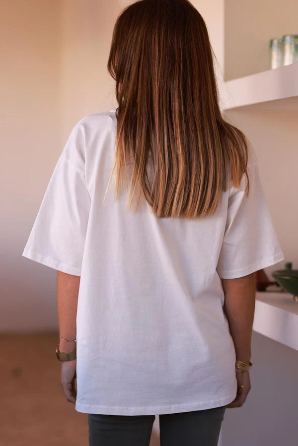 Off White Lemon Slice Embroidered Tee