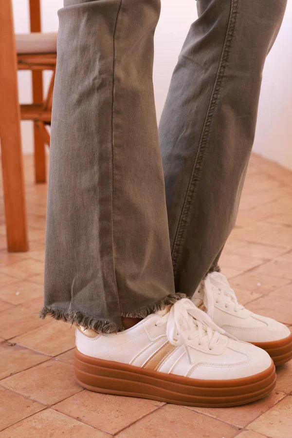 Olive Baby Bell Bottom Jeans