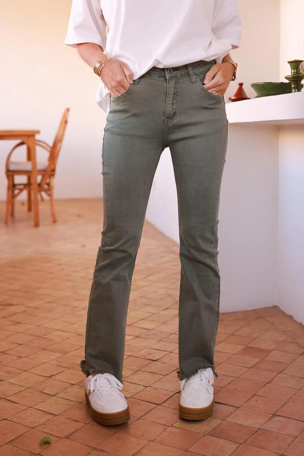 Olive Baby Bell Bottom Jeans