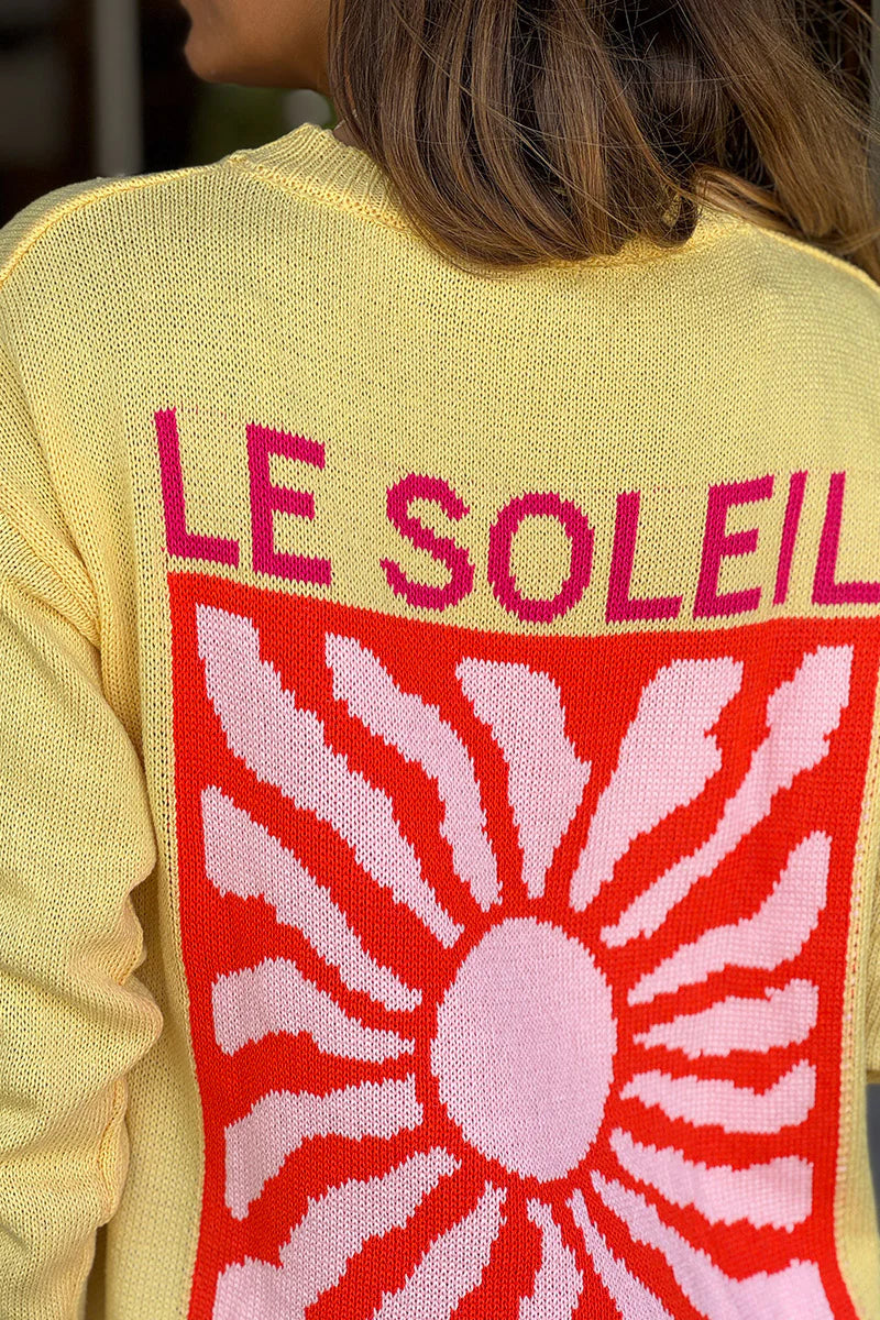 Pastel Yellow Le Soleil Lightweight Knit Sweater