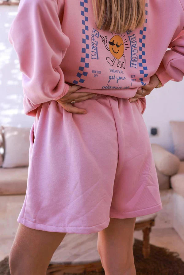 Pink Cool Sunshine Pull-On Knit Shorts