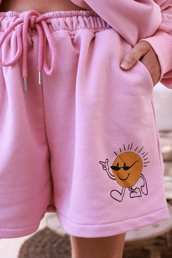 Pink Cool Sunshine Pull-On Knit Shorts