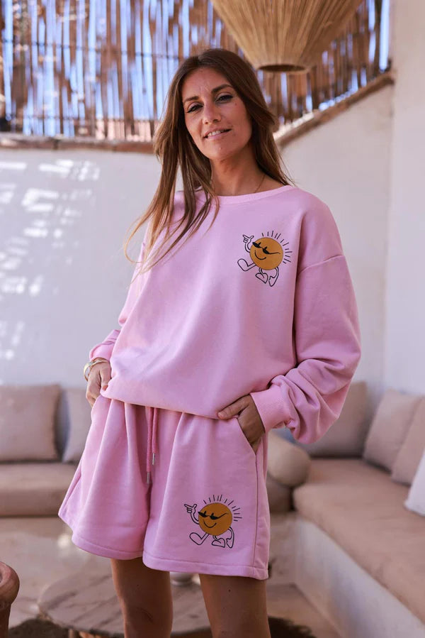 Pink Cool Sunshine Pull-On Knit Shorts