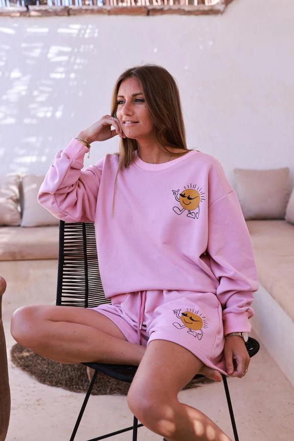 Pink Cool Sunshine Pull-On Knit Shorts