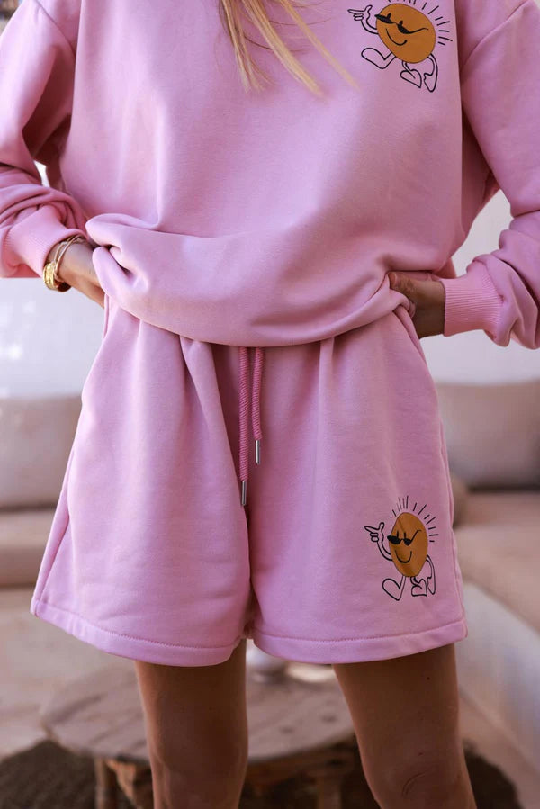 Pink Cool Sunshine Pull-On Knit Shorts