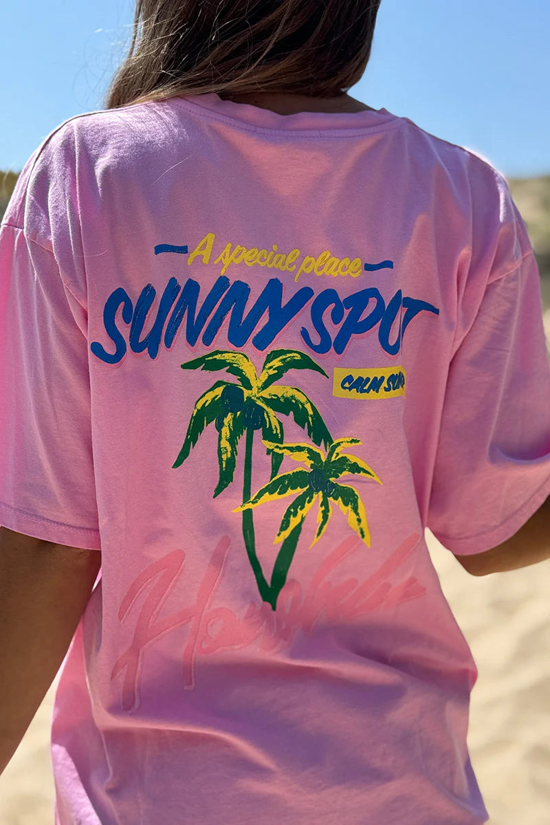 Pink Honolulu Screen Print Tee
