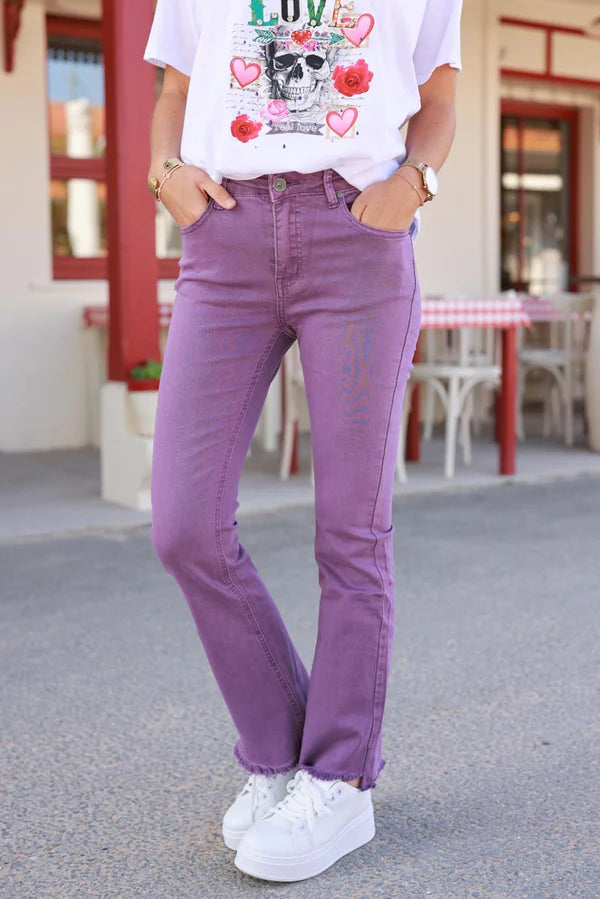 Purple Baby Bell Bottom Jeans