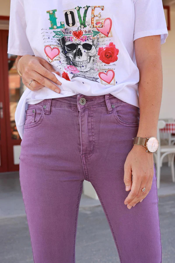 Purple Baby Bell Bottom Jeans