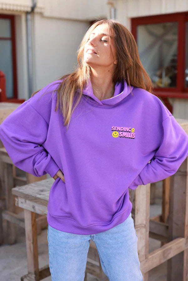 Purple Sending Smiles Hoodie