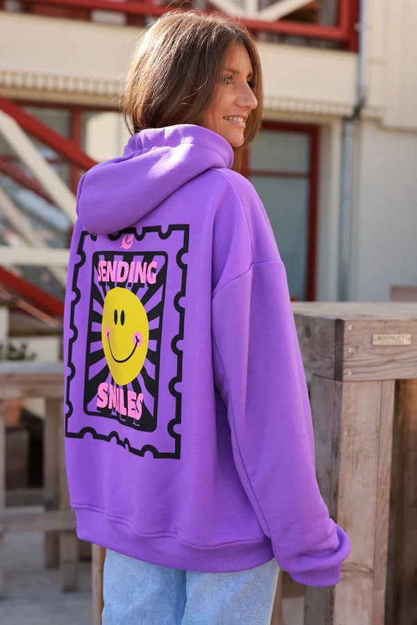 Purple Sending Smiles Hoodie